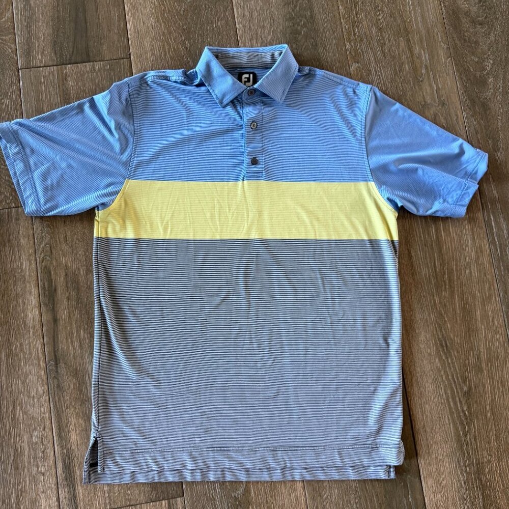 FootJoyLisle stripe collared golf shirt size Large - Picture 2 of 10